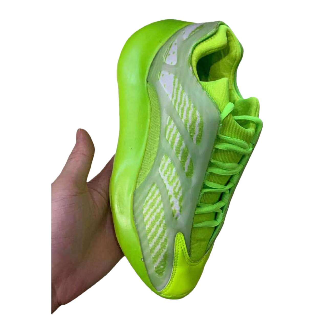 Fluorescent green lightweight and breathable sports shoes for men and women, casual running shoes Item Picture