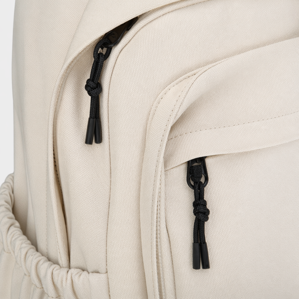 Beige cowhide texture backpack, a light luxury business and casual student backpack for commuting Application Scenario