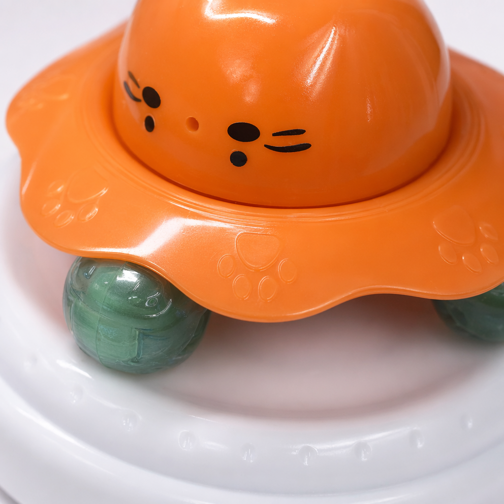Orange cat face shaped toy, cute and fun children's educational doll Application Scenario