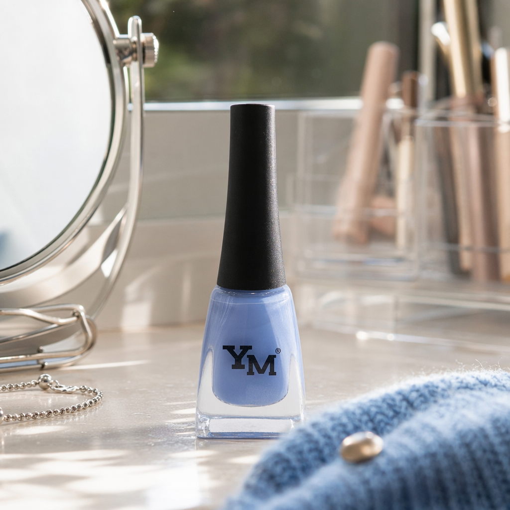 Blue nail polish bottle, transparent matte texture nail tool storage bottle, 120ml details Picture