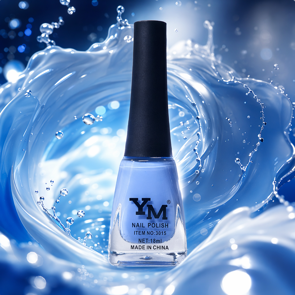 Blue nail polish bottle, transparent matte texture nail tool storage bottle, 120ml Specification image