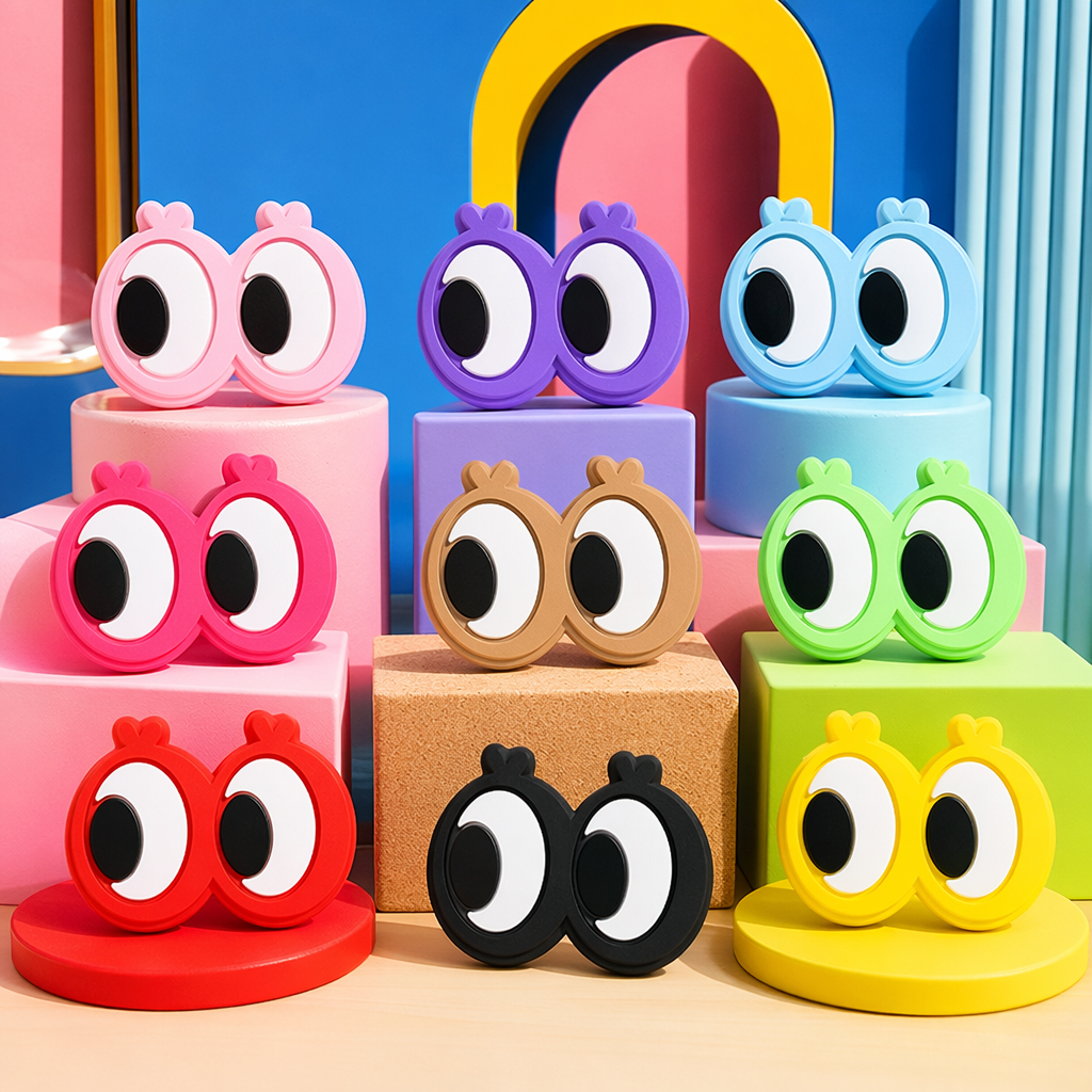 Colorful cartoon eye-shaped accessories, fashionable, cute and creative ear clips and hair accessories Specification image