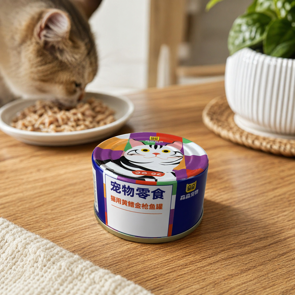 Sen Sen Cat's portable 85g pet food in canned yellowfin tuna cans details Picture