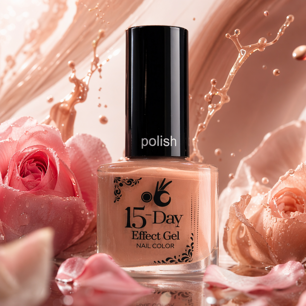 Pink nail polish bottle with a matte texture, portable nail polish storage bottle, nail art tools Specification image