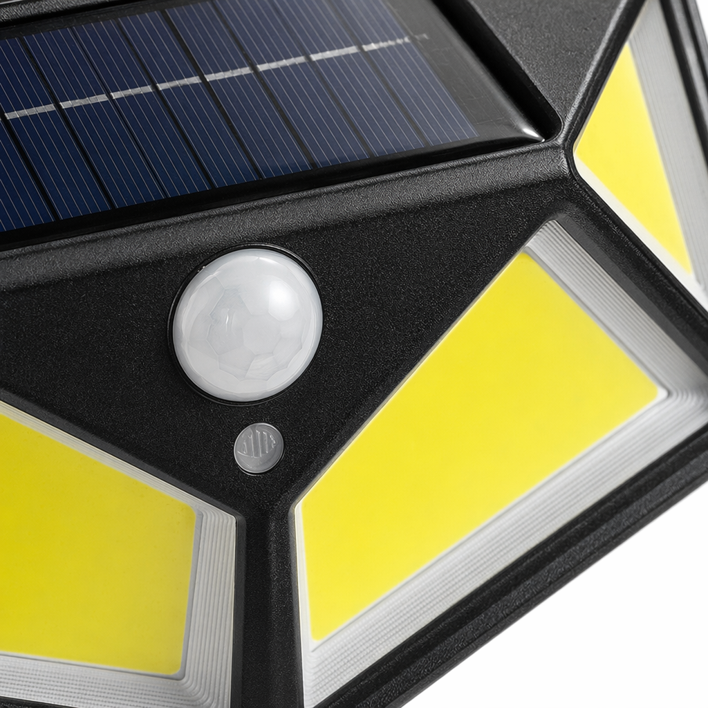 Black solar sensor light, outdoor waterproof wall-mounted automatic sensor lighting lamp Application Scenario
