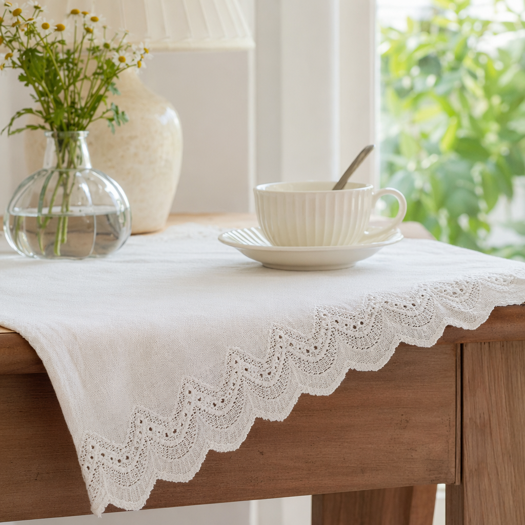 White lace trim decorative fabric, DIY hand-stitched accessories, suitable for home and clothing details Picture