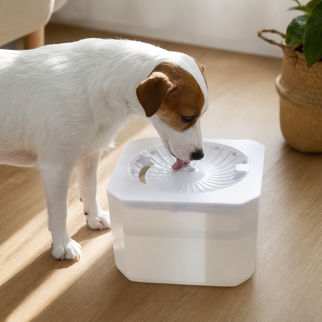White pet water dispenser, silent circulation, automatic water dispenser for cats and dogs details Picture