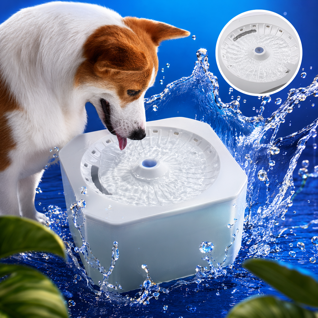 White pet water dispenser, silent circulation, automatic water dispenser for cats and dogs Specification image