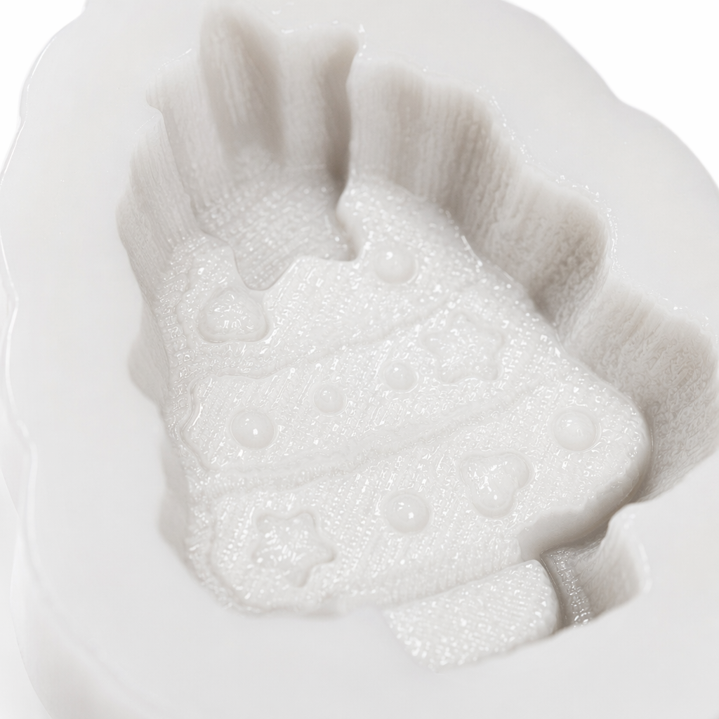 White Christmas tree shaped mold, baking silicone cake mold, DIY tools for festival desserts Application Scenario