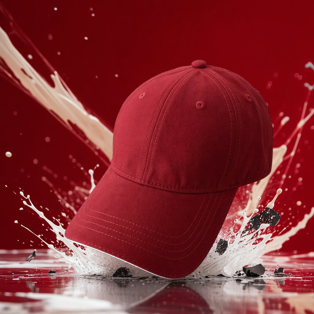 Wine red baseball cap, unisex, casual and versatile, slimming sun hat Specification image