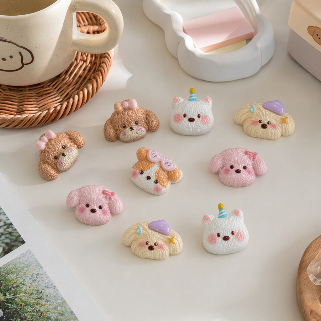 Colorful dog-shaped magnetic stickers, cute and adorable pet fridge magnets, practical and strong magnetic for home decoration details Picture