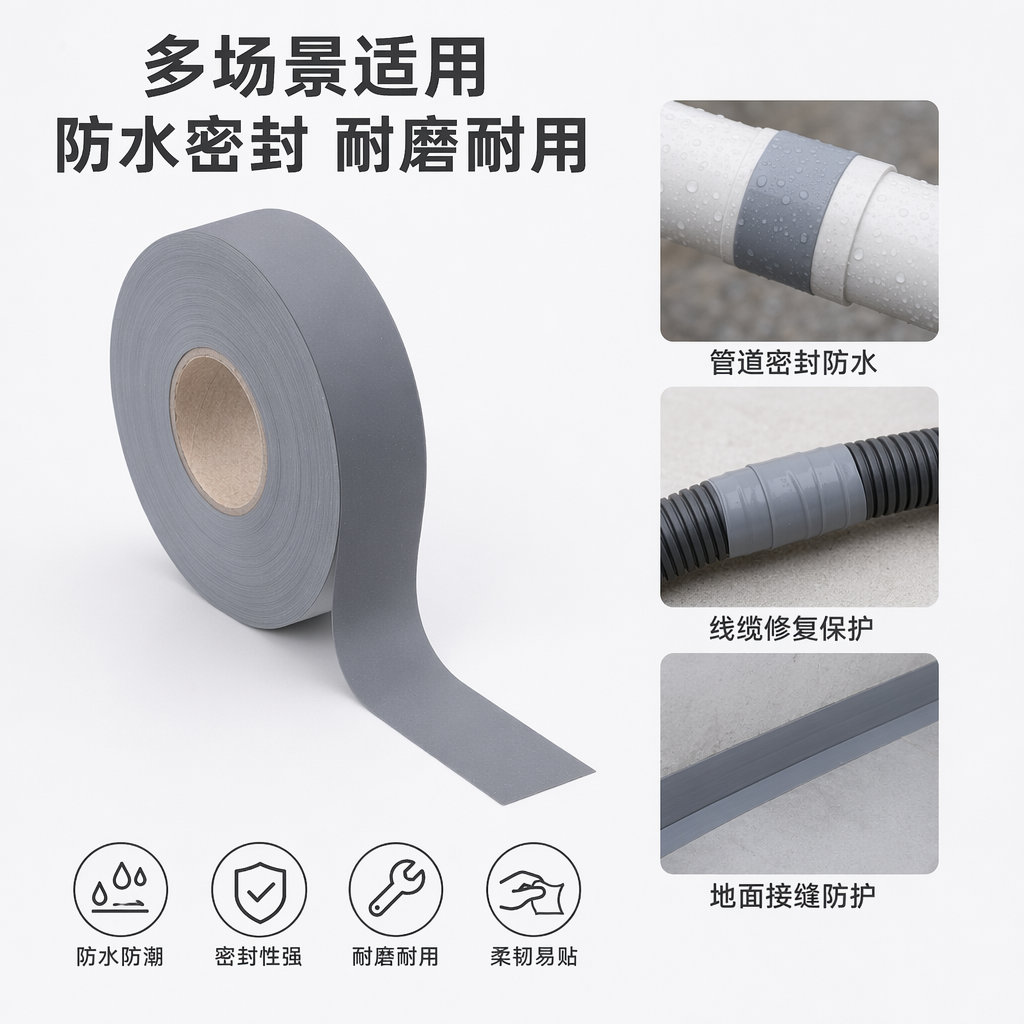 Grey tape roll 3M strong waterproof and wear-resistant sealing and packing tape