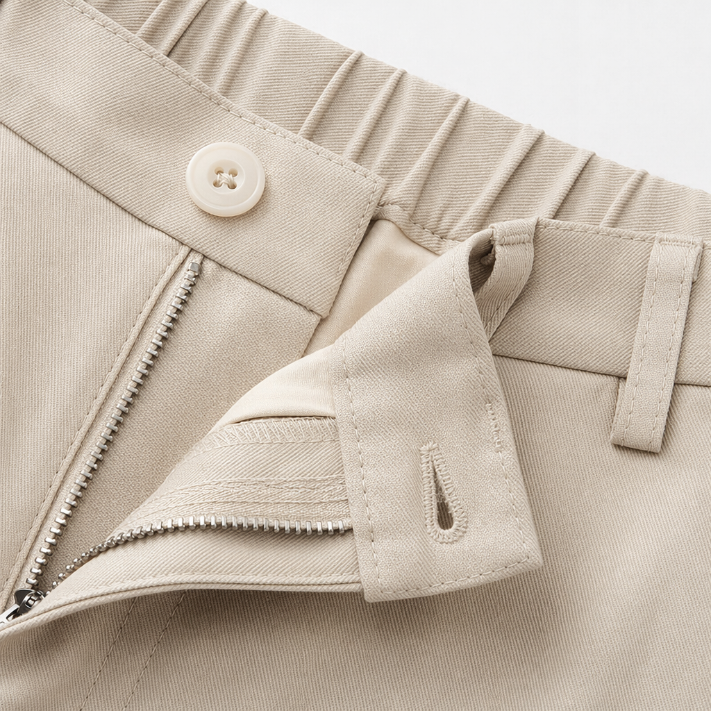 Off-white tencel cotton curved knife pants, high-waisted, slimming and drape casual trousers Application Scenario