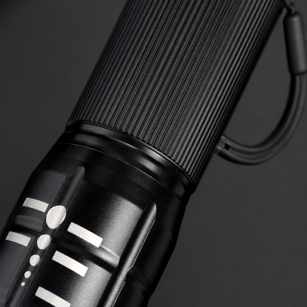 Portable rechargeable LED lighting tool with black high-brightness strong light flashlight Application Scenario