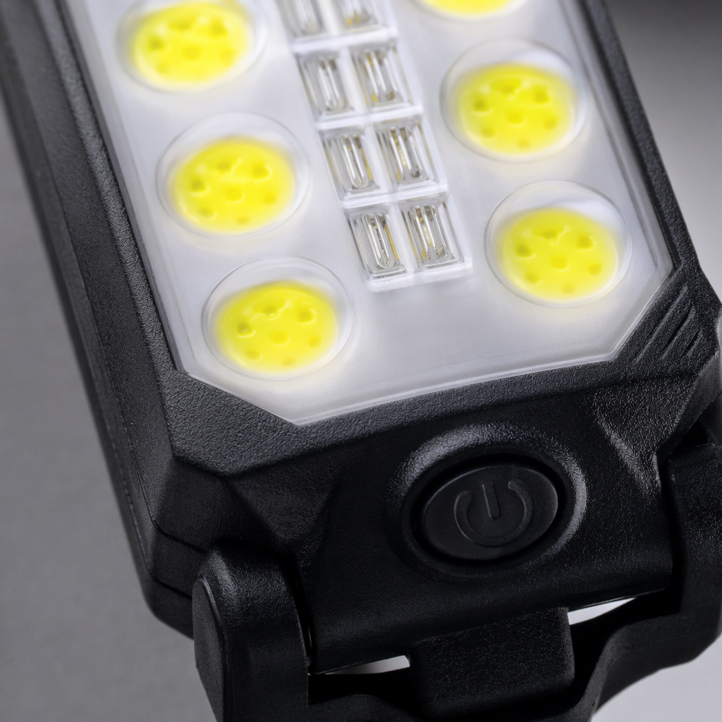 Portable rechargeable night light with black shell and yellow LED light Application Scenario