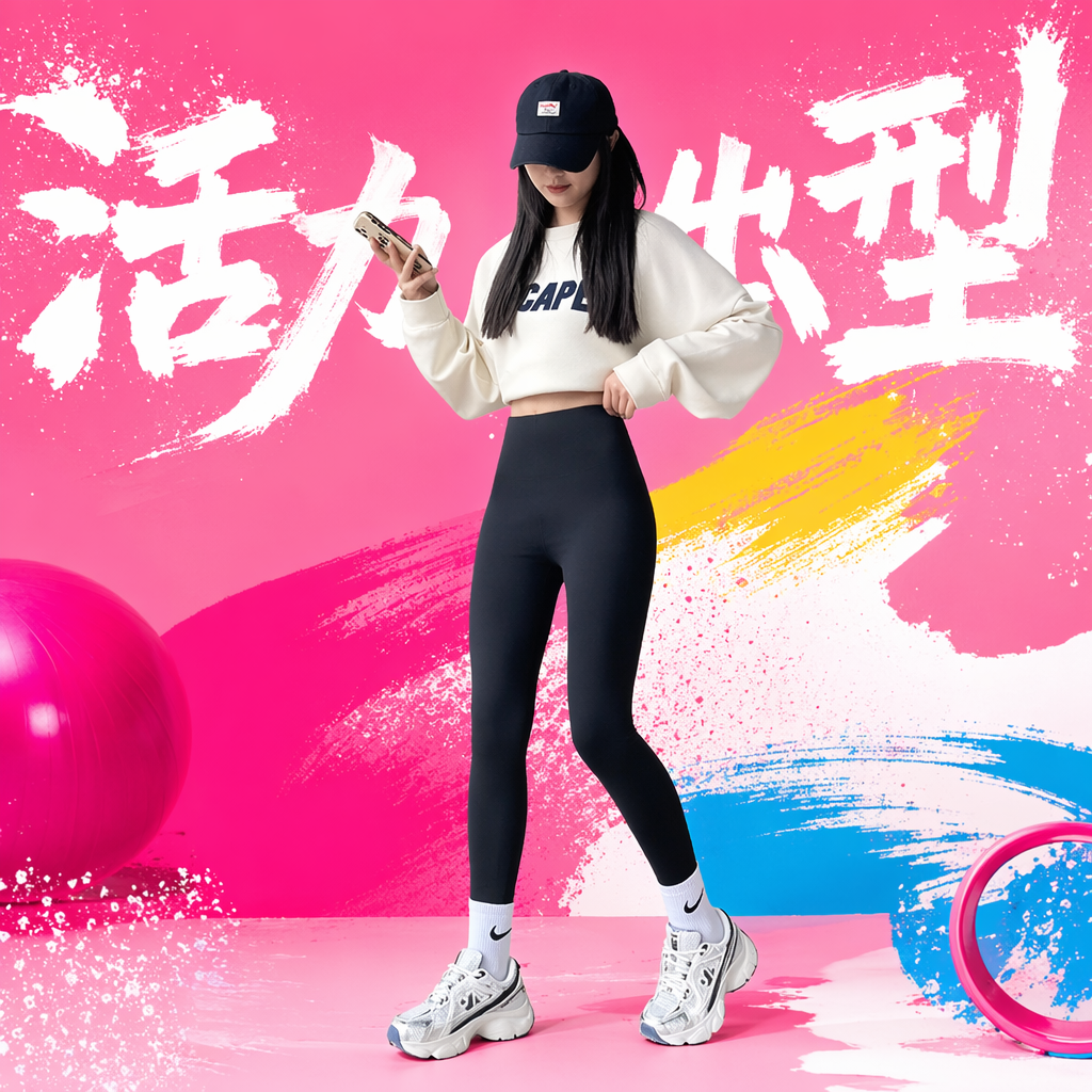 Black tight-fitting pants for women, high-elasticity slimming, the same style of slimming skinny pants as models Specification image
