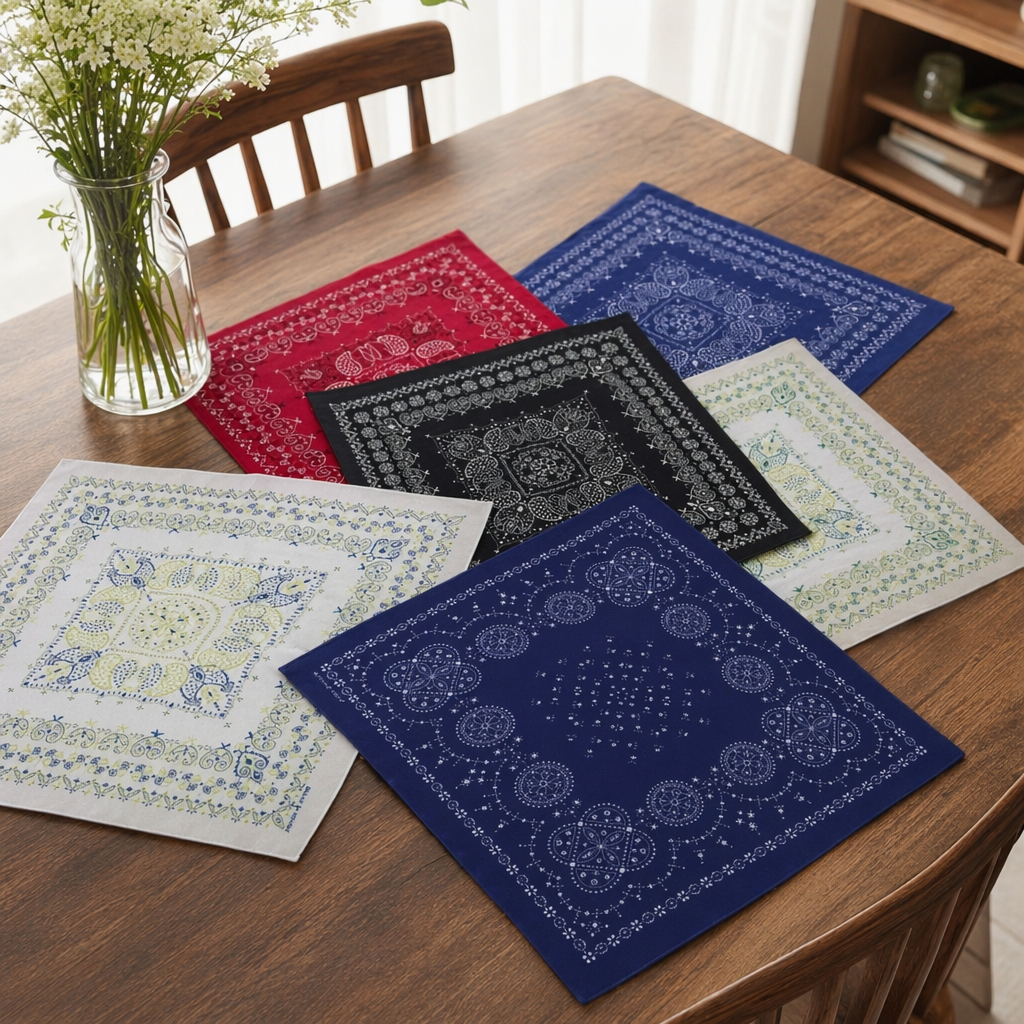 The multi-colored printed silk handkerchief is light, breathable, suitable for all seasons, fashionable and versatile details Picture