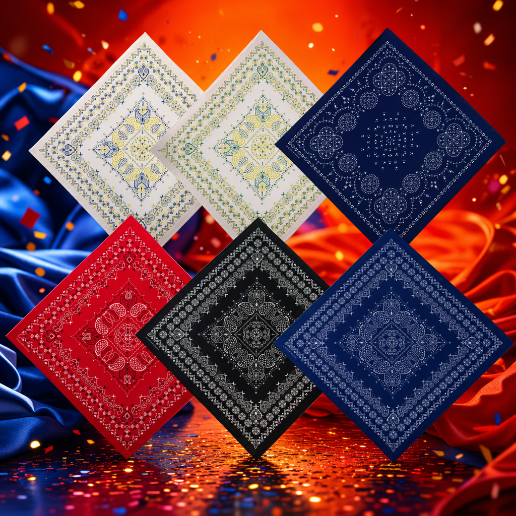 The multi-colored printed silk handkerchief is light, breathable, suitable for all seasons, fashionable and versatile Specification image
