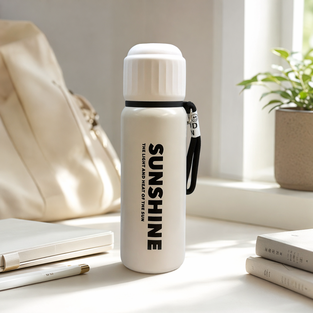 White insulated cup, 304 stainless steel vacuum insulated portable water cup details Picture