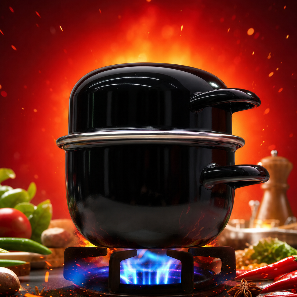 Black double-layer non-stick frying pan, suitable for household gas stoves and induction cookers Specification image
