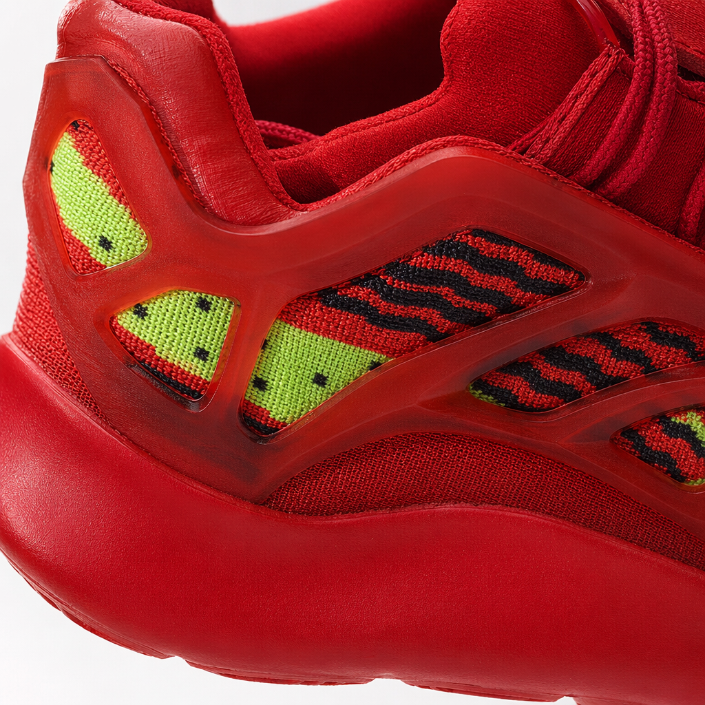 Red sports shoes are breathable, lightweight and shock-absorbing, suitable for both men and women Application Scenario