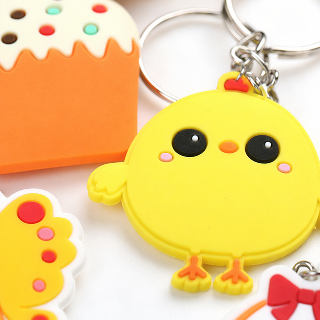 Creative cartoon Easter pendants, silicone PVC Easter eggs, rabbits, chicks, keychains, bags, schoolbags, decorative small accessories, cross-border e-commerce sources, cultural and creative small gifts Application Scenario