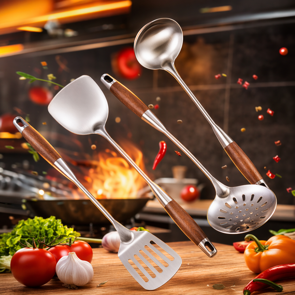 不锈钢厨房用具套装 炒锅煎锅汤锅三件套 食品级厨具 Specification image
