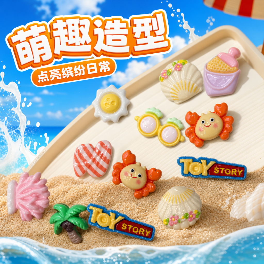 彩色卡通冰箱贴细节图