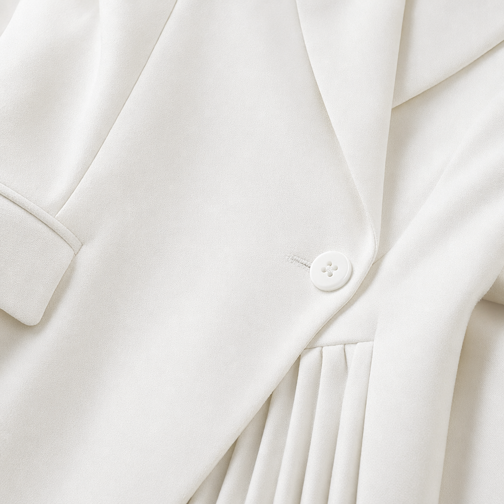 The white suit jacket is slimming and form-fitting, suitable for both men and women in business and casual wear Application Scenario