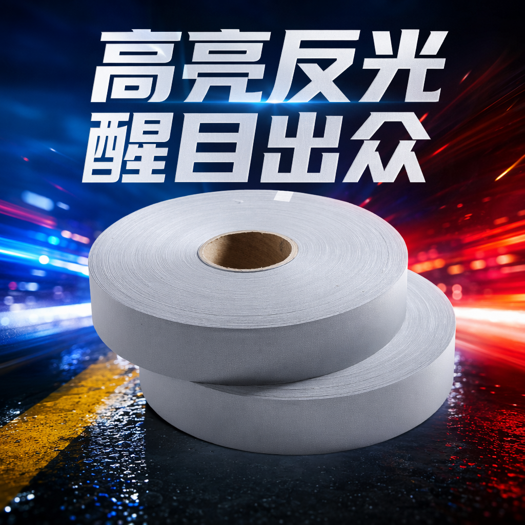 Silver-gray reflective tape roll, 3M certified, for high-brightness night vision warning Specification image