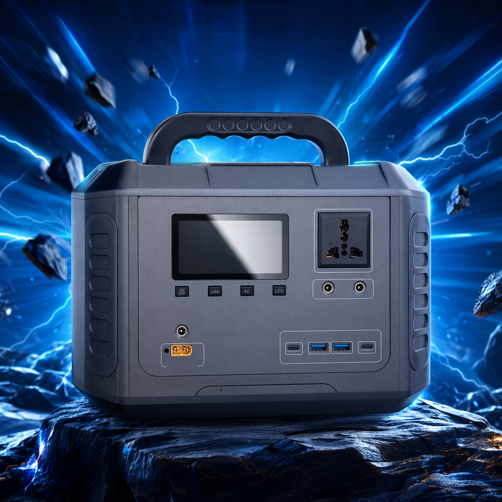 Grey portable power station, large-capacity outdoor emergency charging and energy storage equipment Specification image