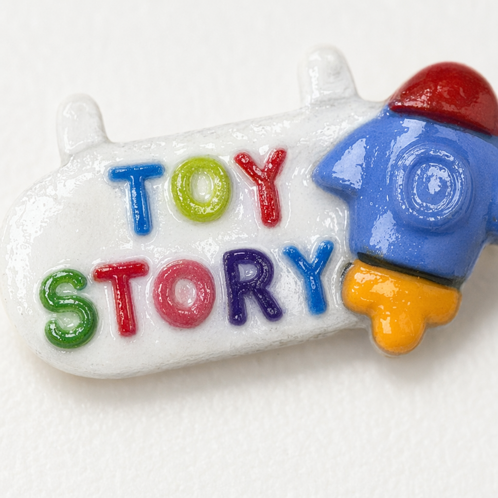 TOY STORY主题彩色磁贴套装 绿色外星人粉色花朵熊红色字母K黄色星星圆盘白色标志小火箭绿紫巴斯光年橙帽胡迪