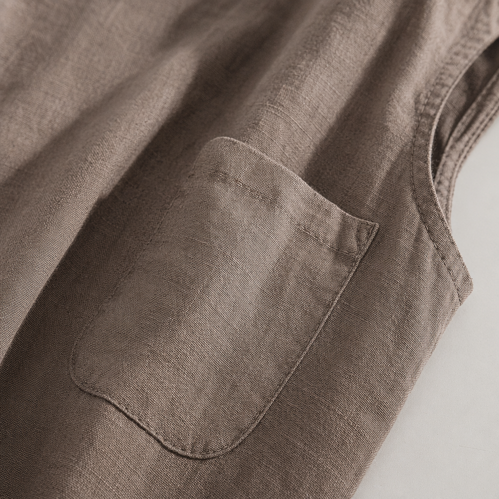 A brown sleeveless dress for women, a simple and elegant solid-color long dress that is slimming and form-fitting in summer Application Scenario