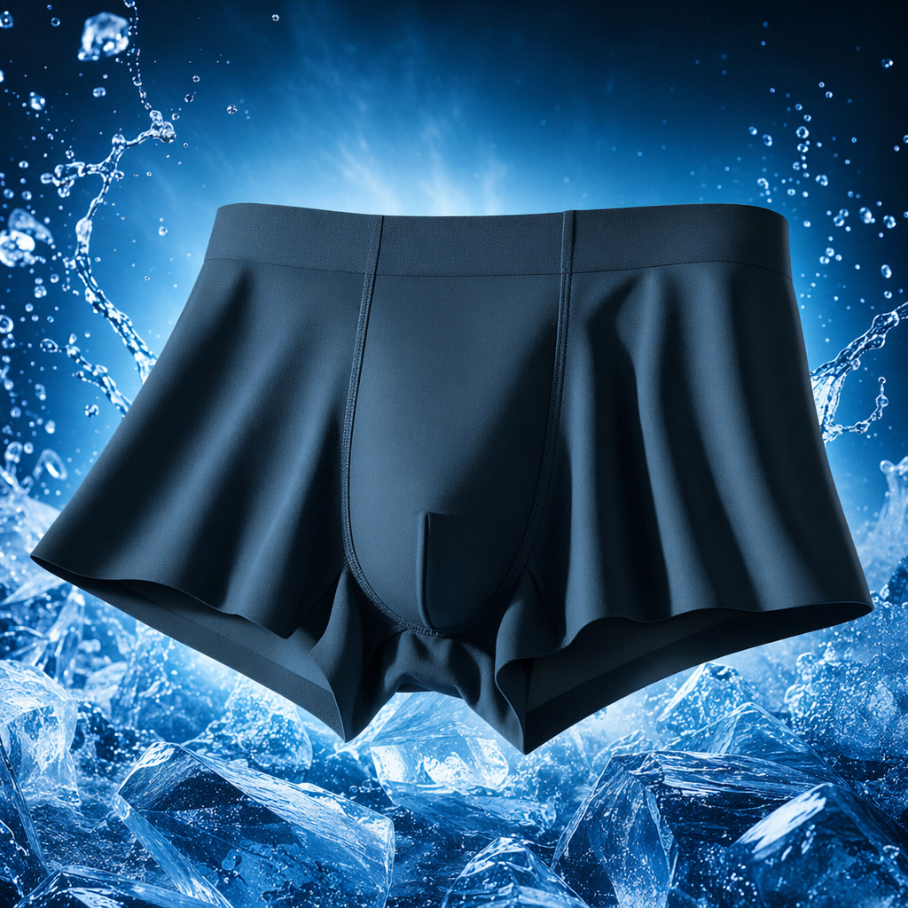 Dark blue pure cotton men's underwear, comfortable and breathable, with flat corners at the four corners Specification image