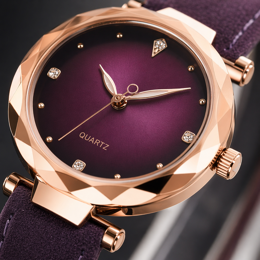 A fashionable and simple quartz watch with a colorful dial Application Scenario
