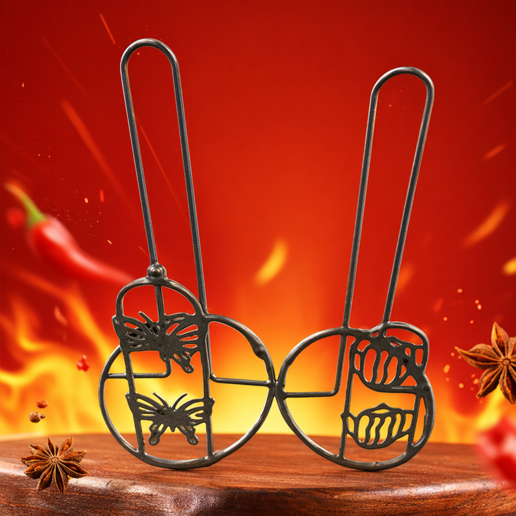 The metal butterfly-shaped phone stand on the desktop is adjustable in Angle for stable load-bearing Specification image