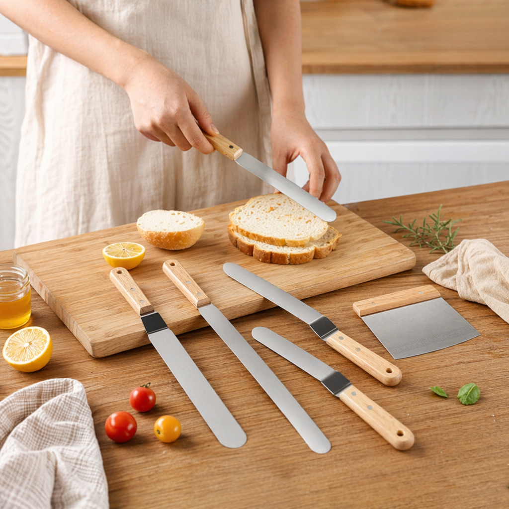 Wooden handle scraper set, stainless steel blade, multi-functional wall paint cleaning tool details Picture