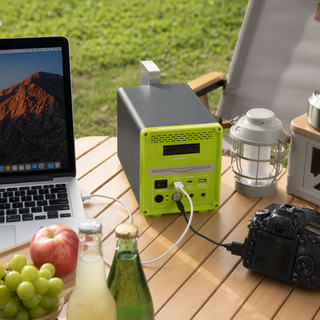 Green portable power bank, large-capacity, lightweight and fast-charging mobile power bank, essential for outdoor travel details Picture