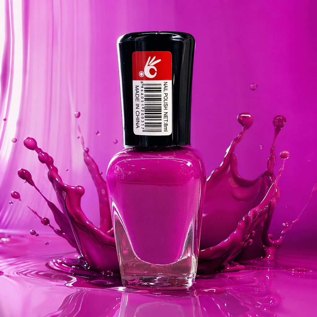 Purple nail polish, long-lasting color display, quick-drying nail art paint gel Specification image