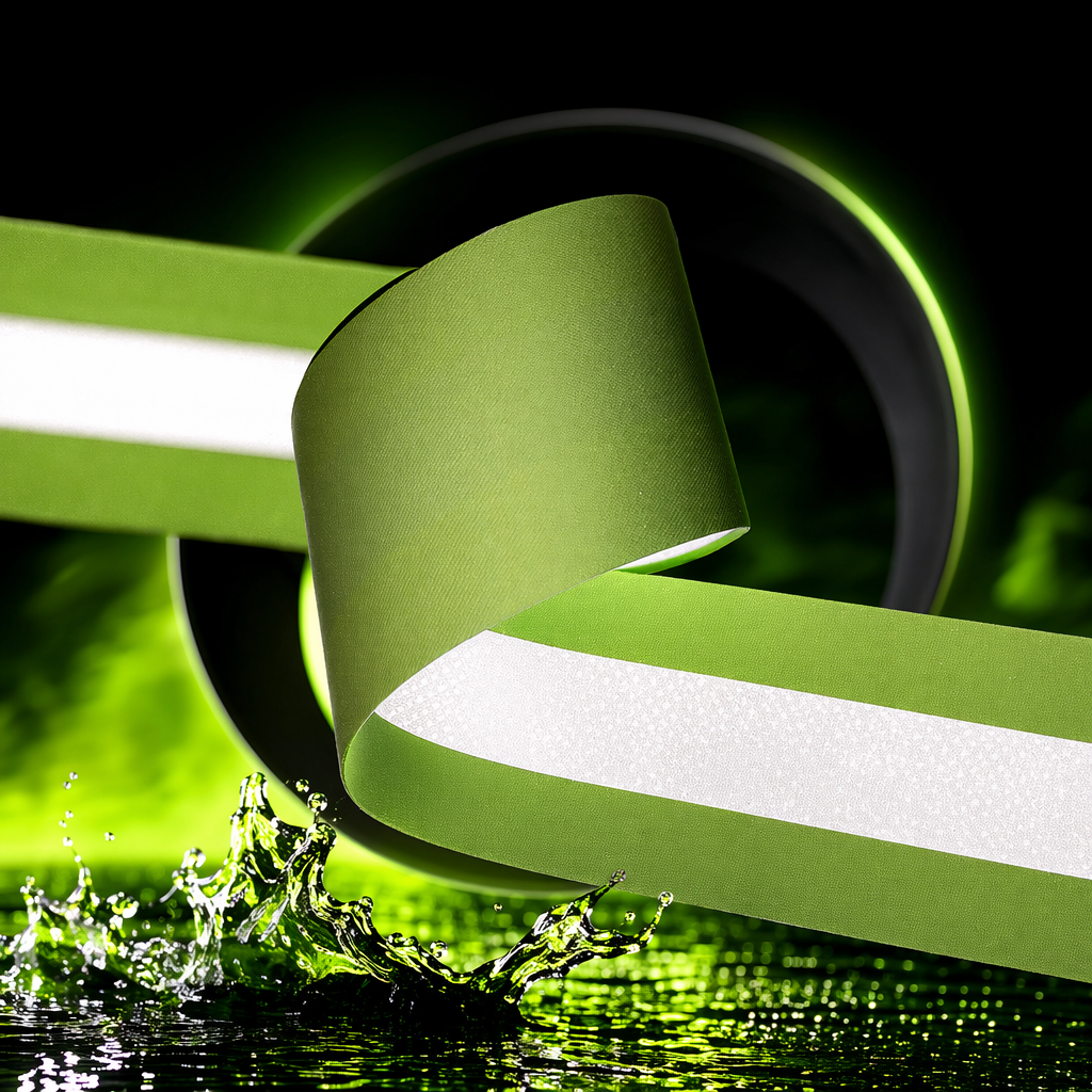 Green striped reflective tape safety warning reflective material for outdoor night use Specification image