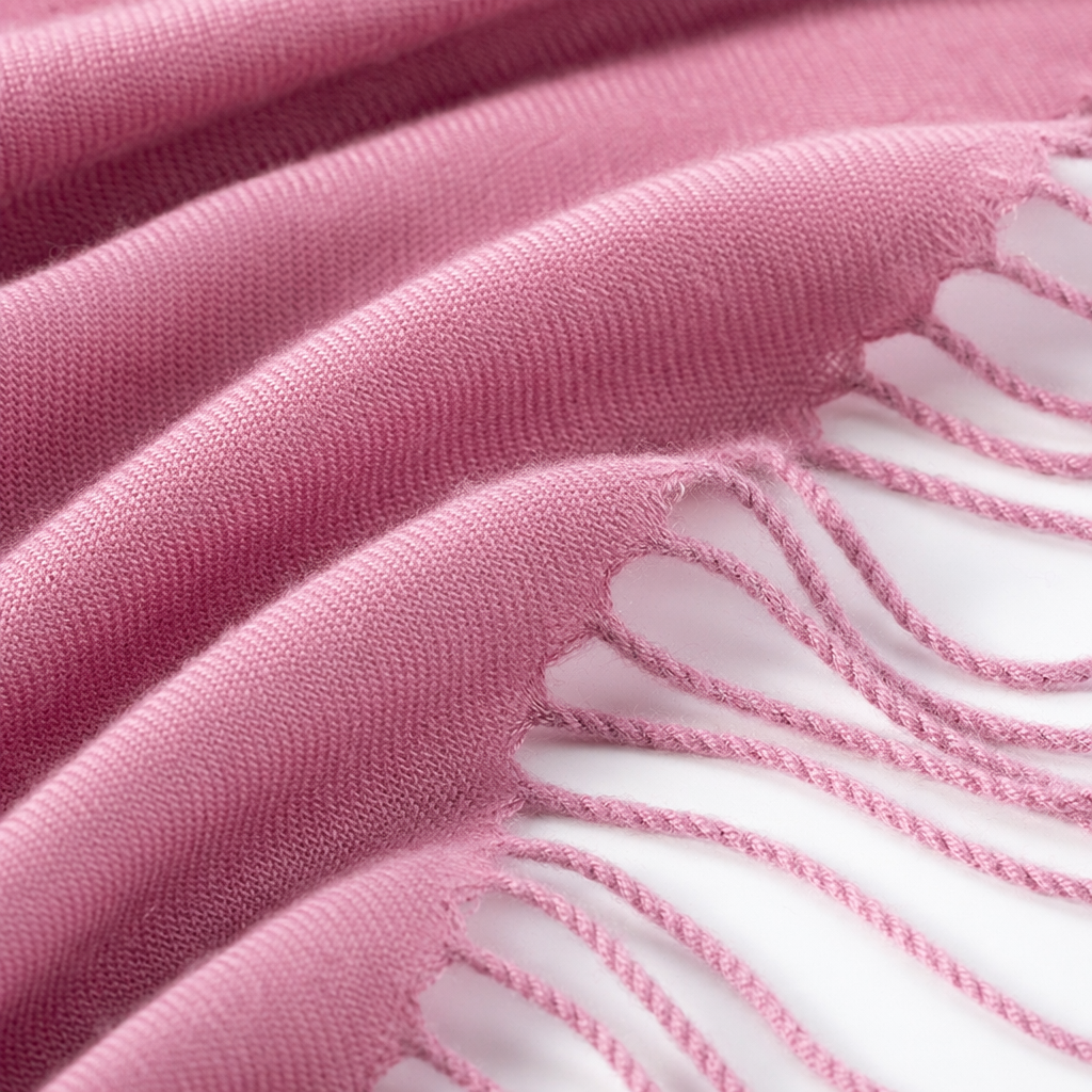 Pink scarf for women, thick and warm in autumn and winter, made of pure cotton knitted long style, versatile and fashionable Application Scenario