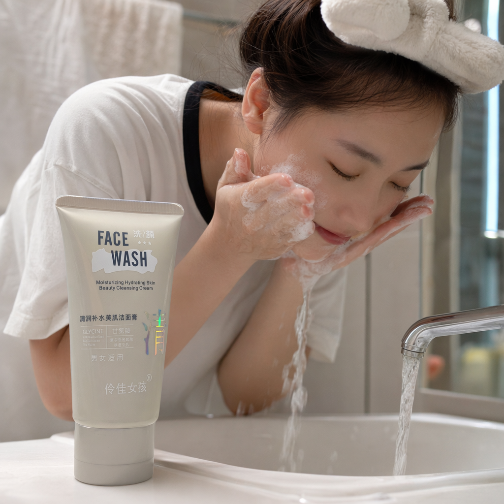The white facial cleanser gently cleanses, controls oil, moisturizes and penetrates pores, suitable for all skin types details Picture