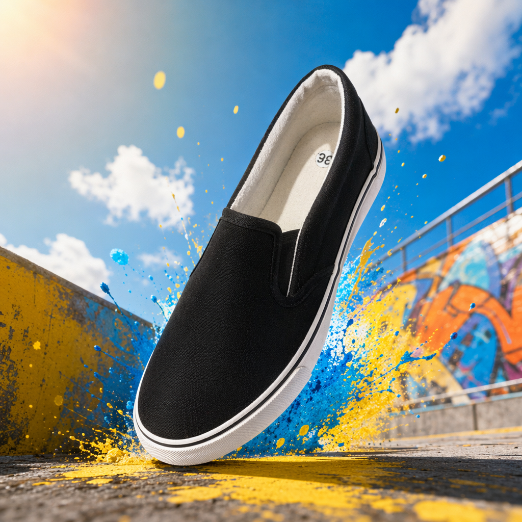 The classic black canvas shoes are low-top, simple and versatile for daily wear Specification image