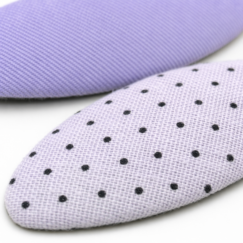 Purple polka dot hair clips, pure purple hair clips, simple and versatile Korean style headwear for ladies Specification image
