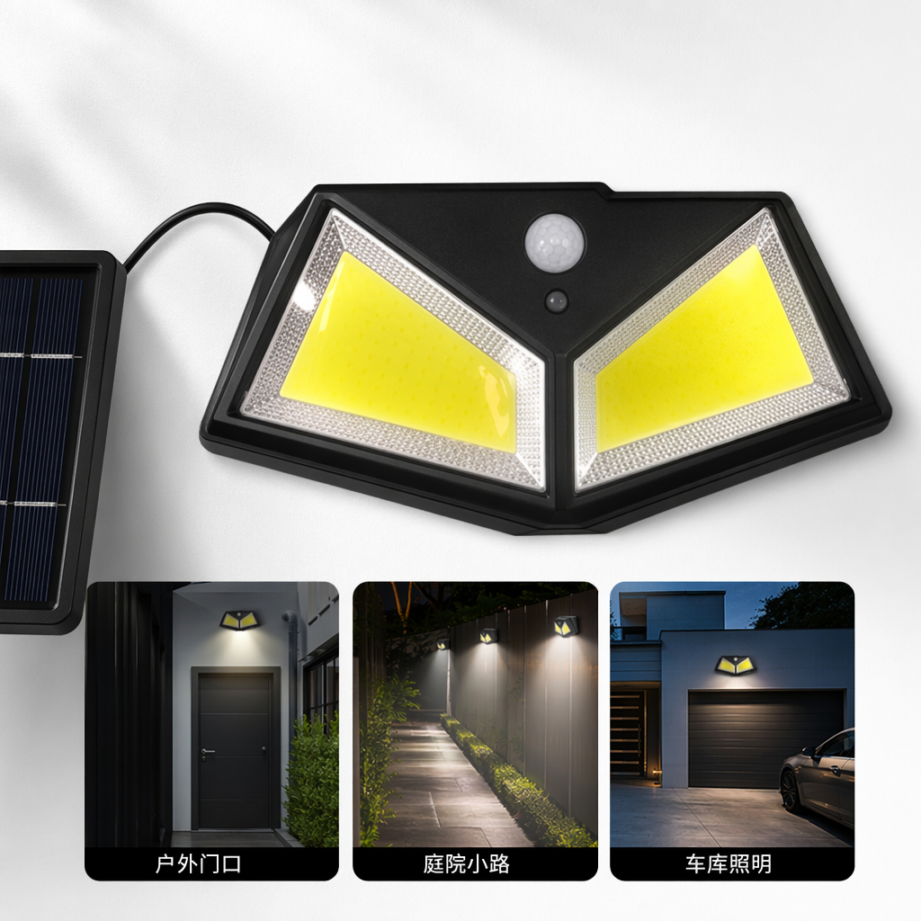 Black dual-lamp head sensor lamp, intelligent human body sensor, no wiring required bedroom bedside lamp