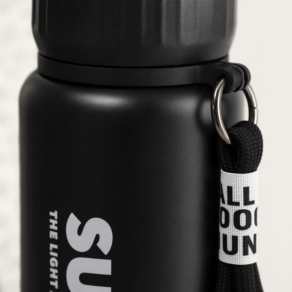 Black simple insulated water cup 350ml, stainless steel vacuum insulated, for office and household use Application Scenario