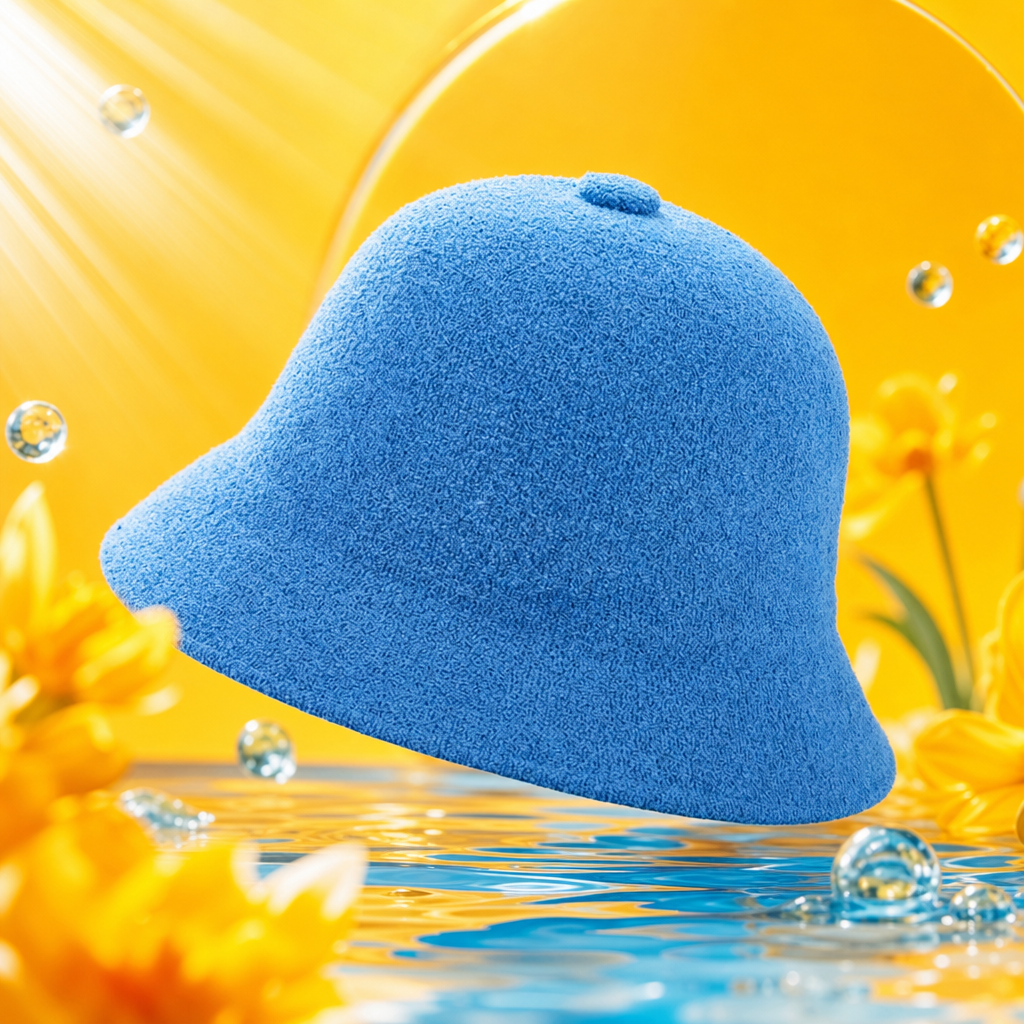 Blue plush warm hat, winter Korean-style casual woolen hat for both men and women Specification image