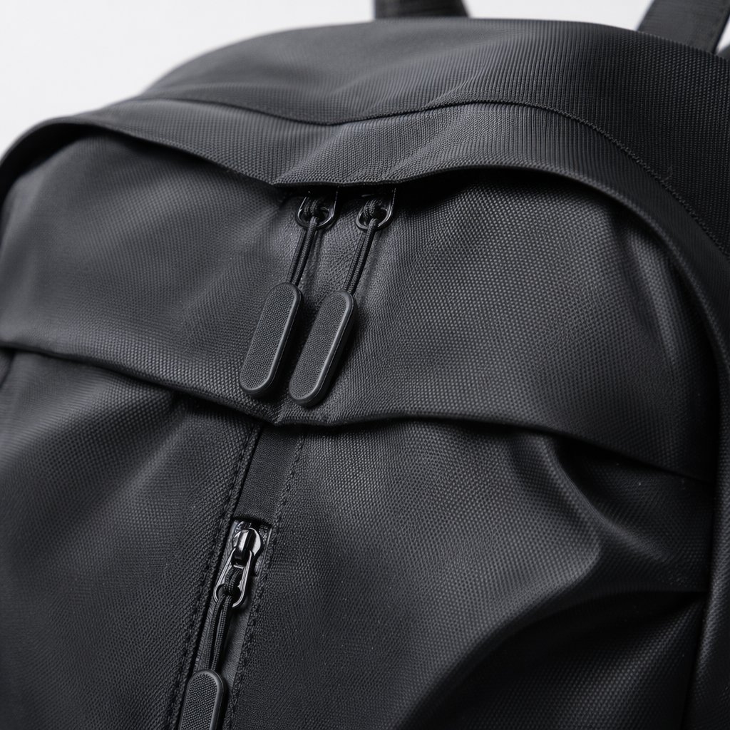 This black, simple business and casual backpack is lightweight, wear-resistant and has a large capacity for commuting and student use Application Scenario