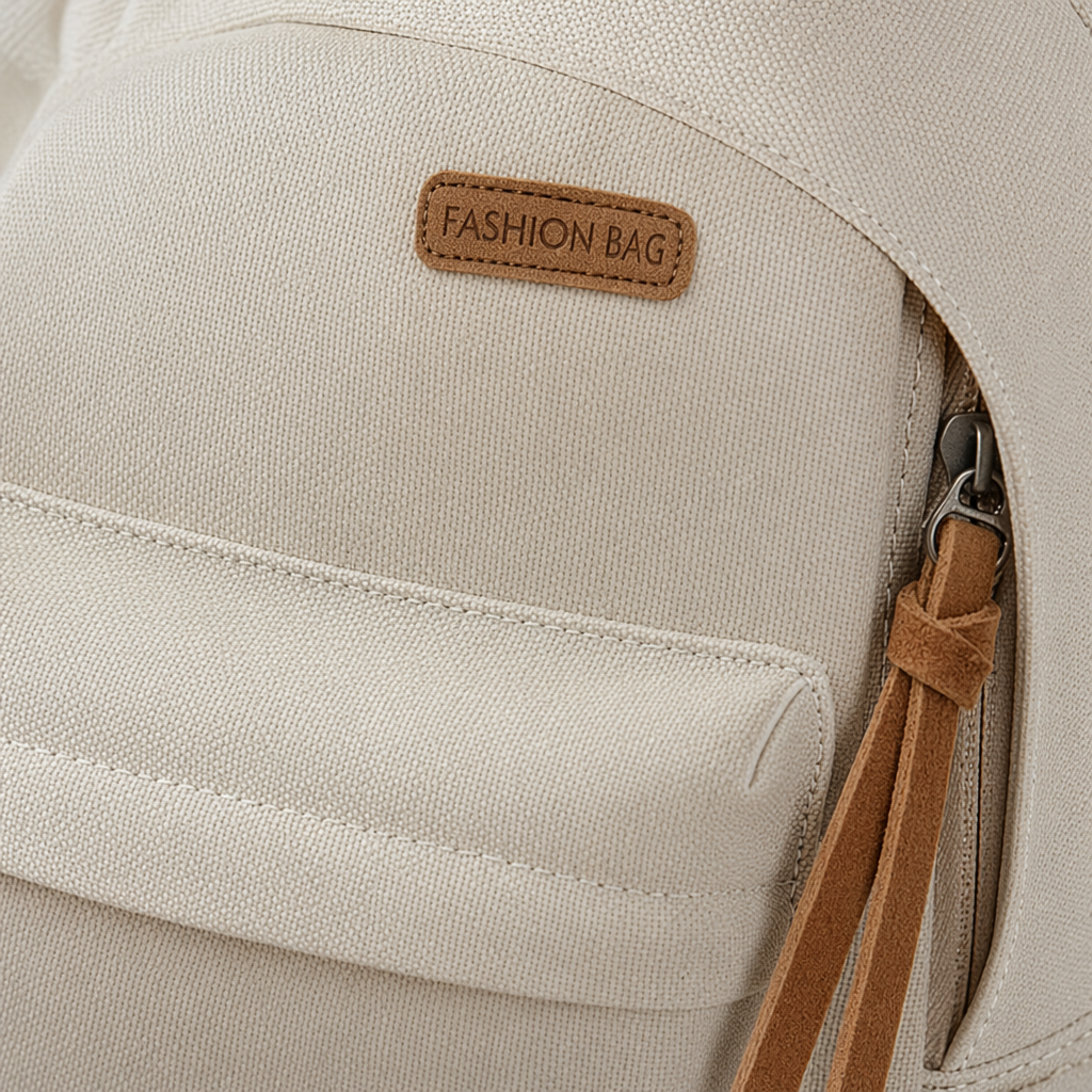 Beige simple and fashionable women's backpack, lightweight and large-capacity commuter casual single-shoulder bag Application Scenario