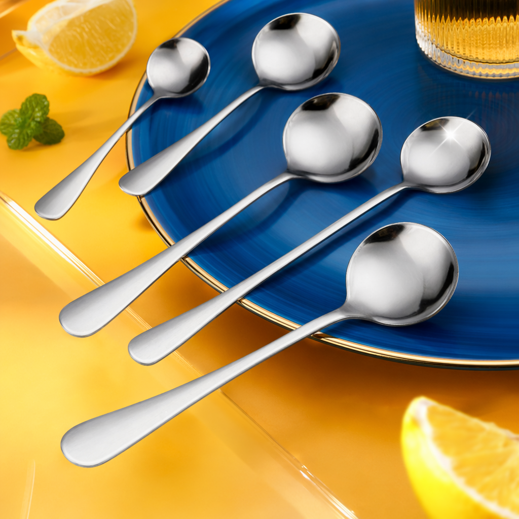 Stainless steel table spoon, thickened anti-slip household spoon, single piece for tableware and kitchenware Specification image